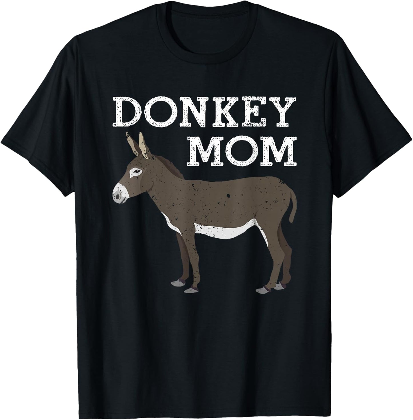Cool Donkey Design For Mom Women Donkey Lover Animal Farmer T-Shirt - T-Shirt | Black