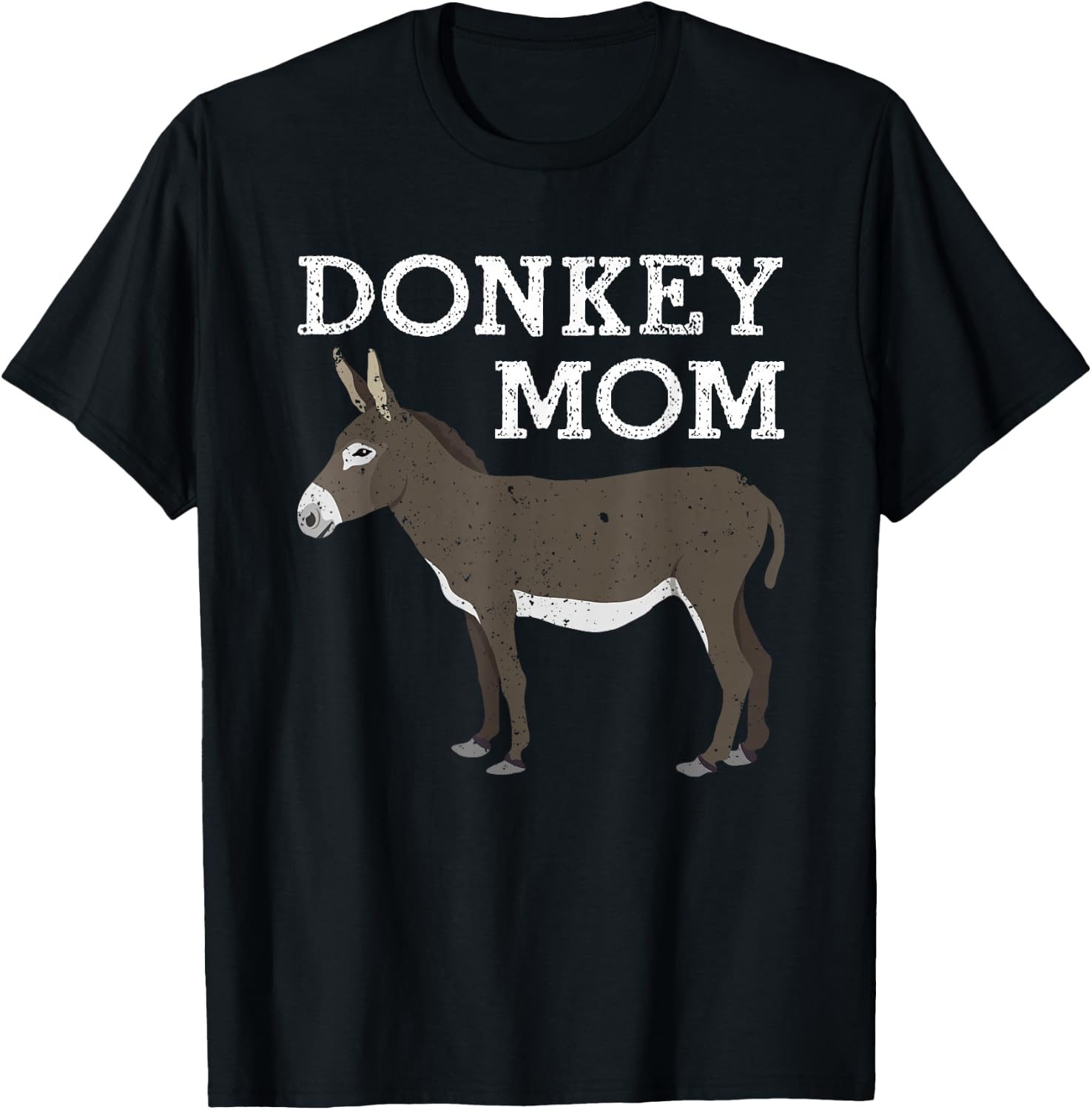 Cool Donkey Design For Mom Women Donkey Lover Animal Farmer T-Shirt - T-Shirt | Black
