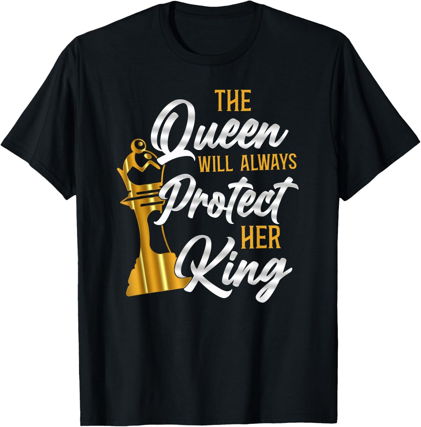 Chess Player Chess Piece Vintage Queen King T-Shirt - T-Shirt | Black