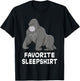 Gorilla Monkey Gorillas Nap Sleeping Sleep Pajama Nightgown T-Shirt - T-Shirt | Black