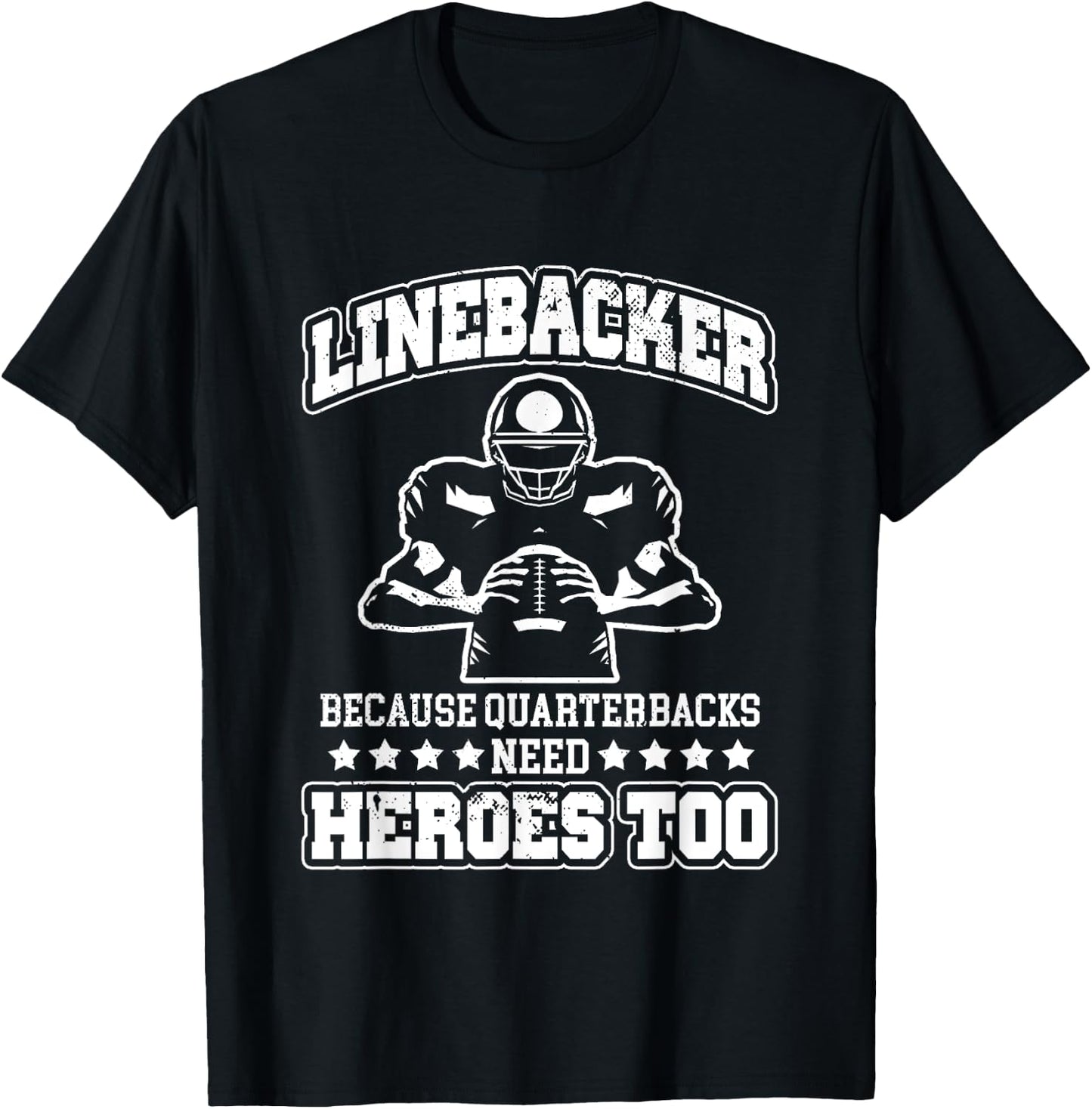 Funny Football Linebacker Saying Football Player Practice T-Shirt - T-Shirt | Black