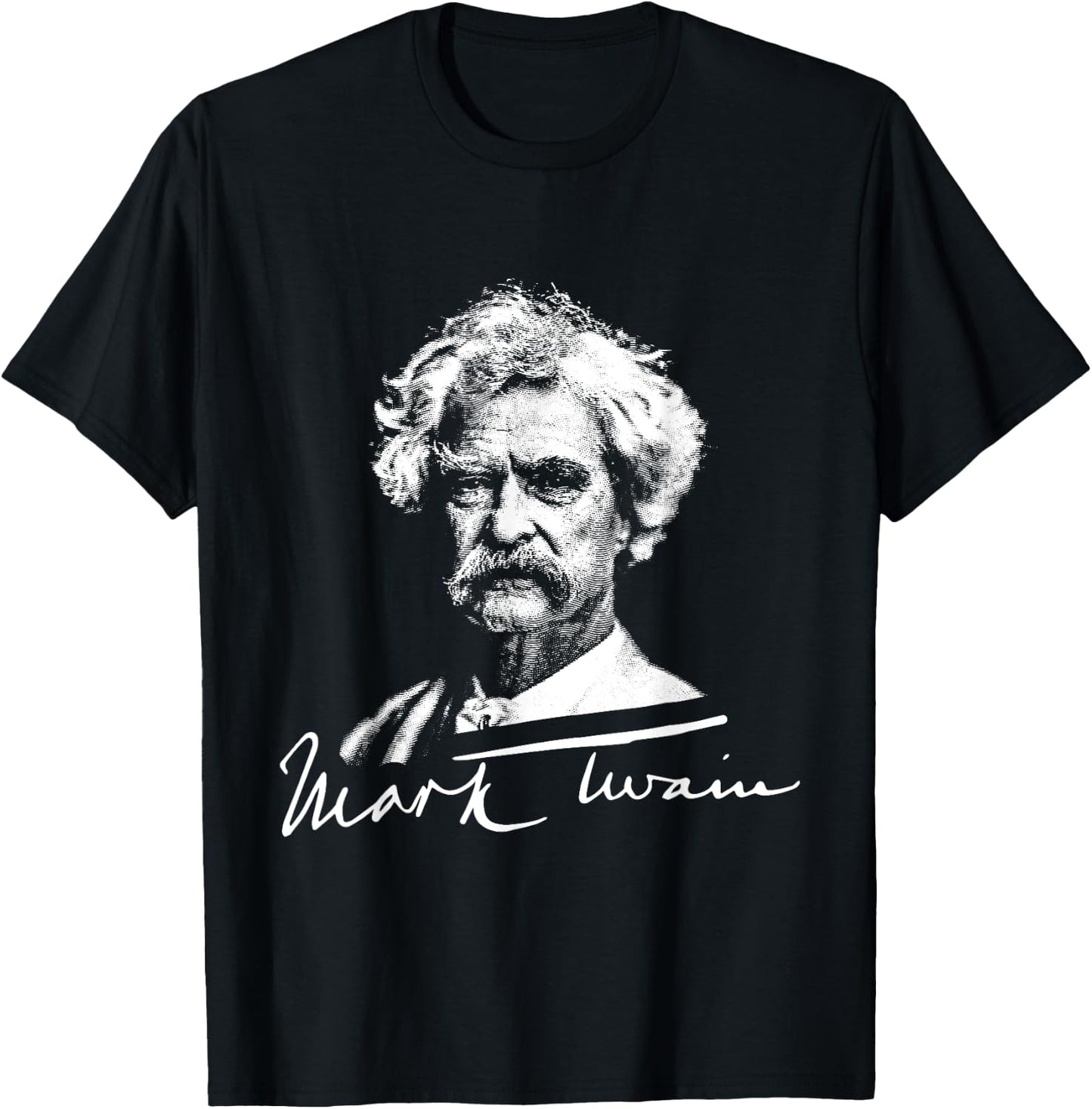 Mark Twain Old Gentleman Vintage Art T-Shirt - T-Shirt | Black