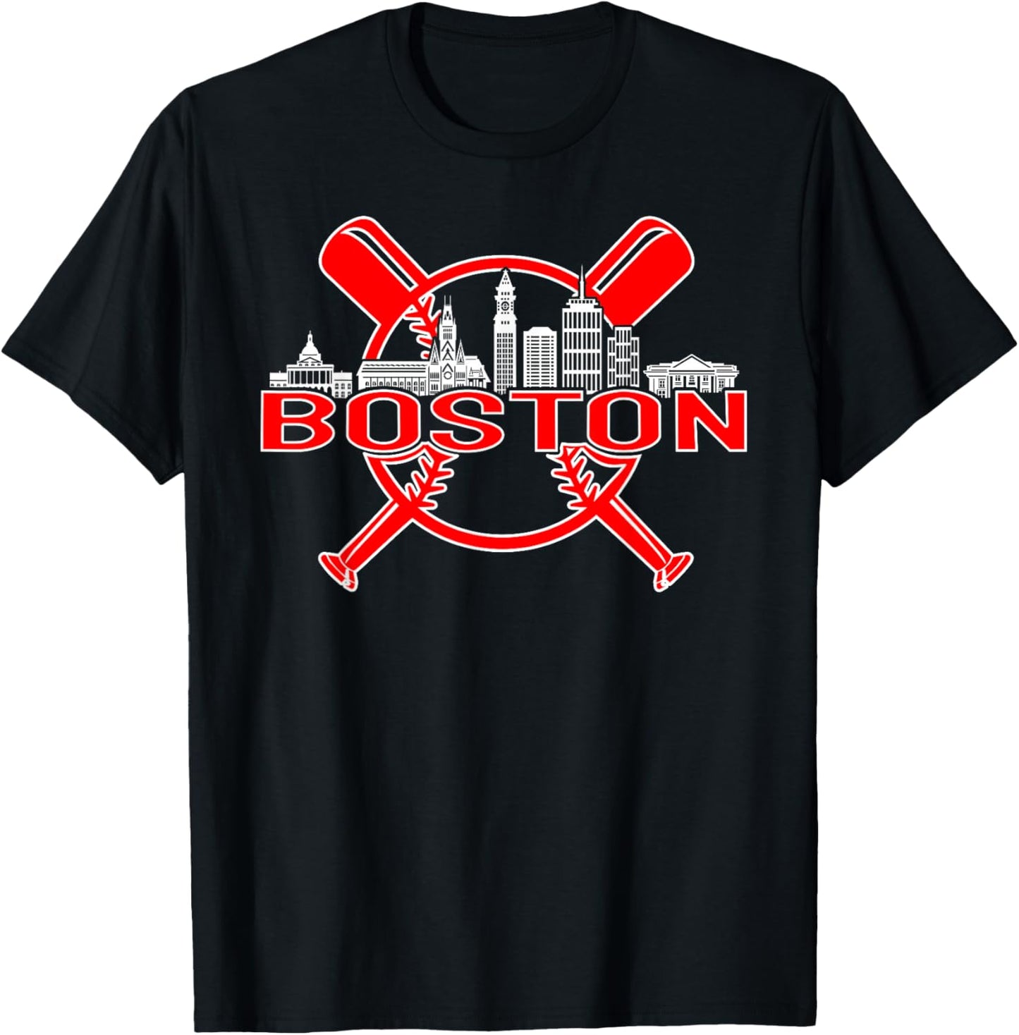 Boston Vintage Baseball T-Shirt - T-Shirt | Black