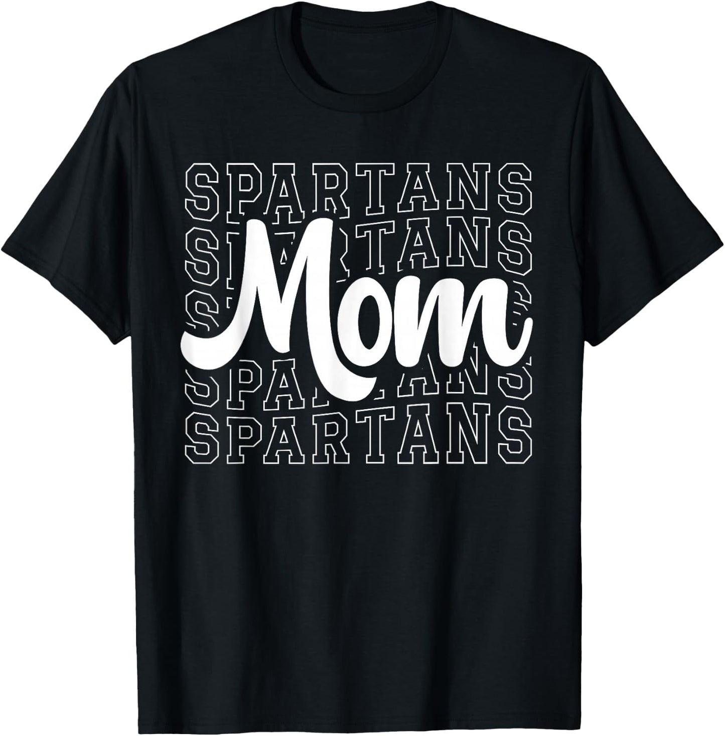 Spartans Sports Mascot - For Spartans Game Day Mom Momma T-Shirt - T-Shirt | Black