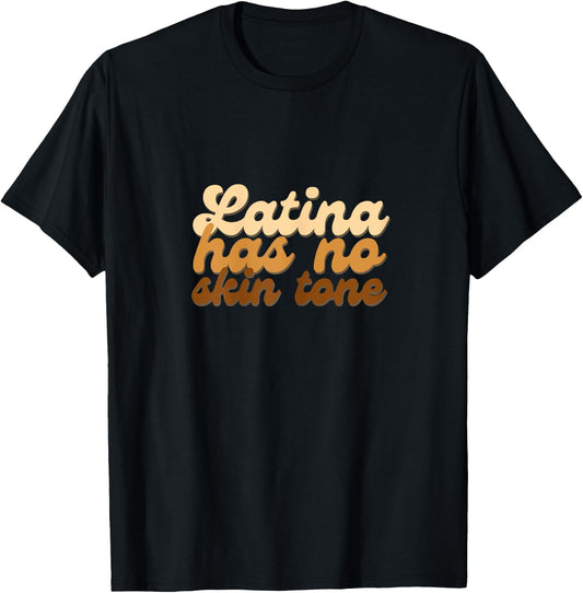 Latina Has No Skin Tone Unified Woman Empower Afro T-Shirt - T-Shirt | Black