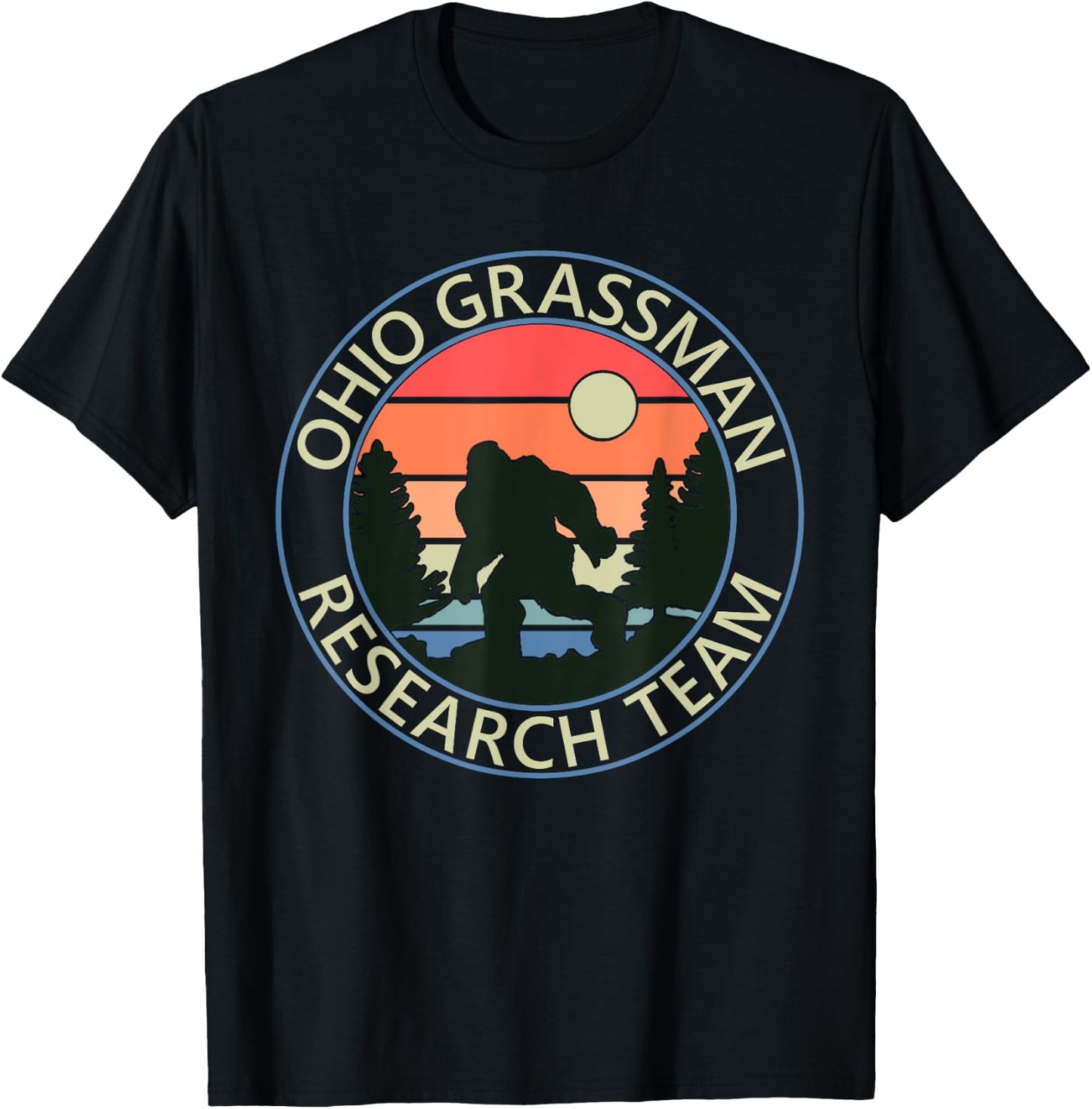 Ohio Grassman Research Team Fun Camping Hiking Outdoors T-Shirt - T-Shirt | Black