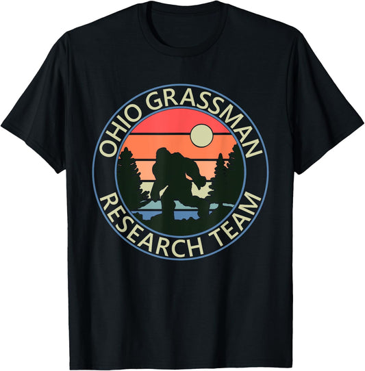 Ohio Grassman Research Team Fun Camping Hiking Outdoors T-Shirt - T-Shirt | Black