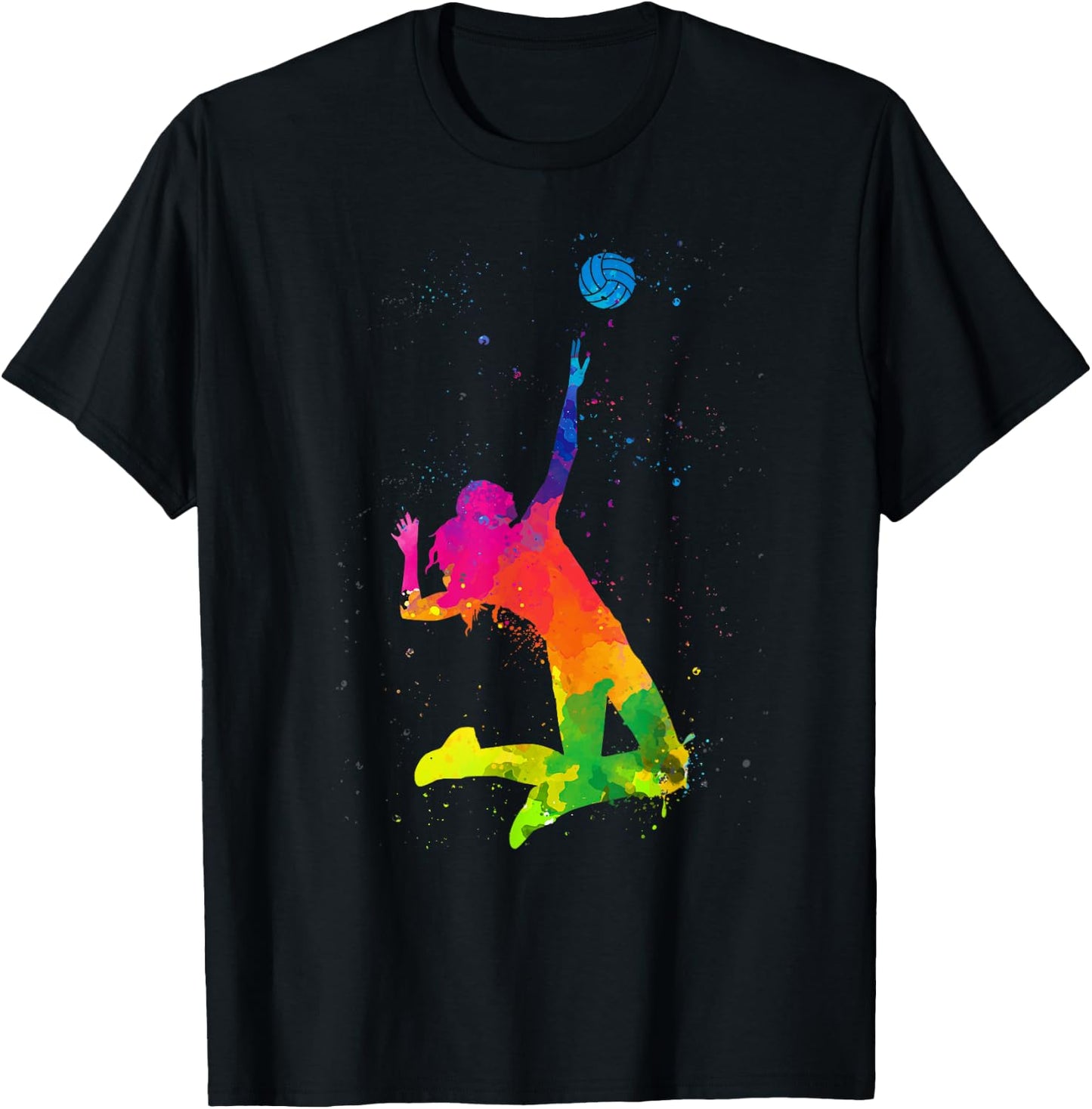 Funny Volleyball Art Men Boy Girl Volleyball Lover T-Shirt - T-Shirt | Black