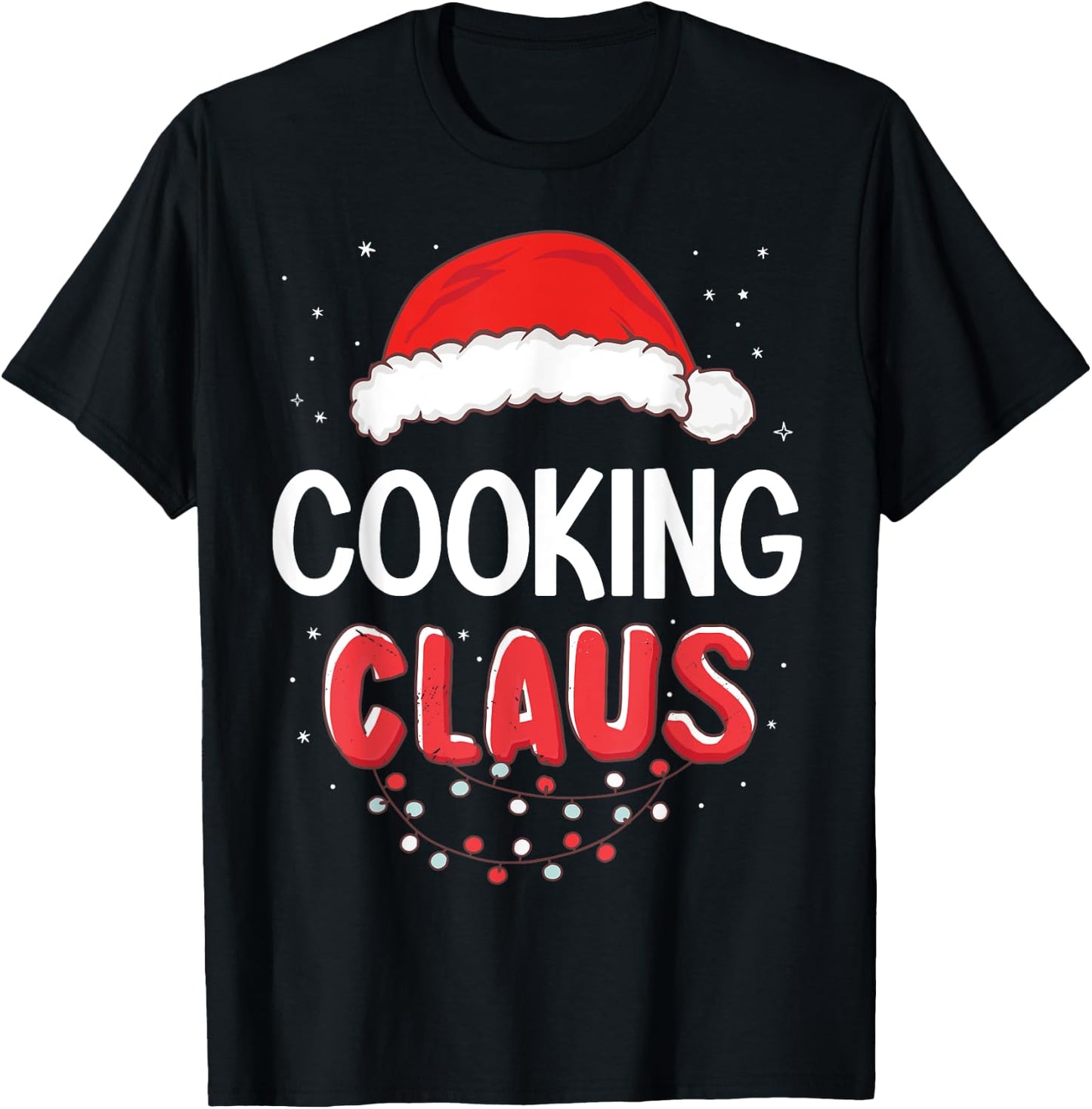 Cooking Santa Claus Christmas Matching Costume T-Shirt - T-Shirt | Black