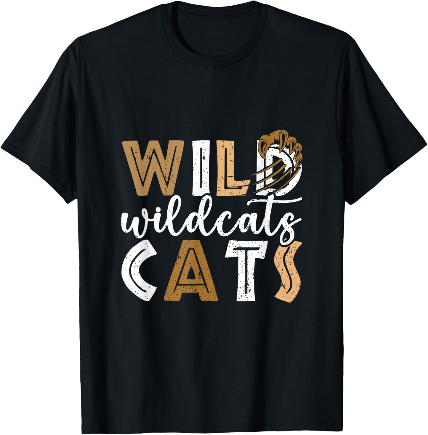 Wildcat Colorful School Spirit Wildlife Animal Cat Lover T-Shirt - T-Shirt | Black