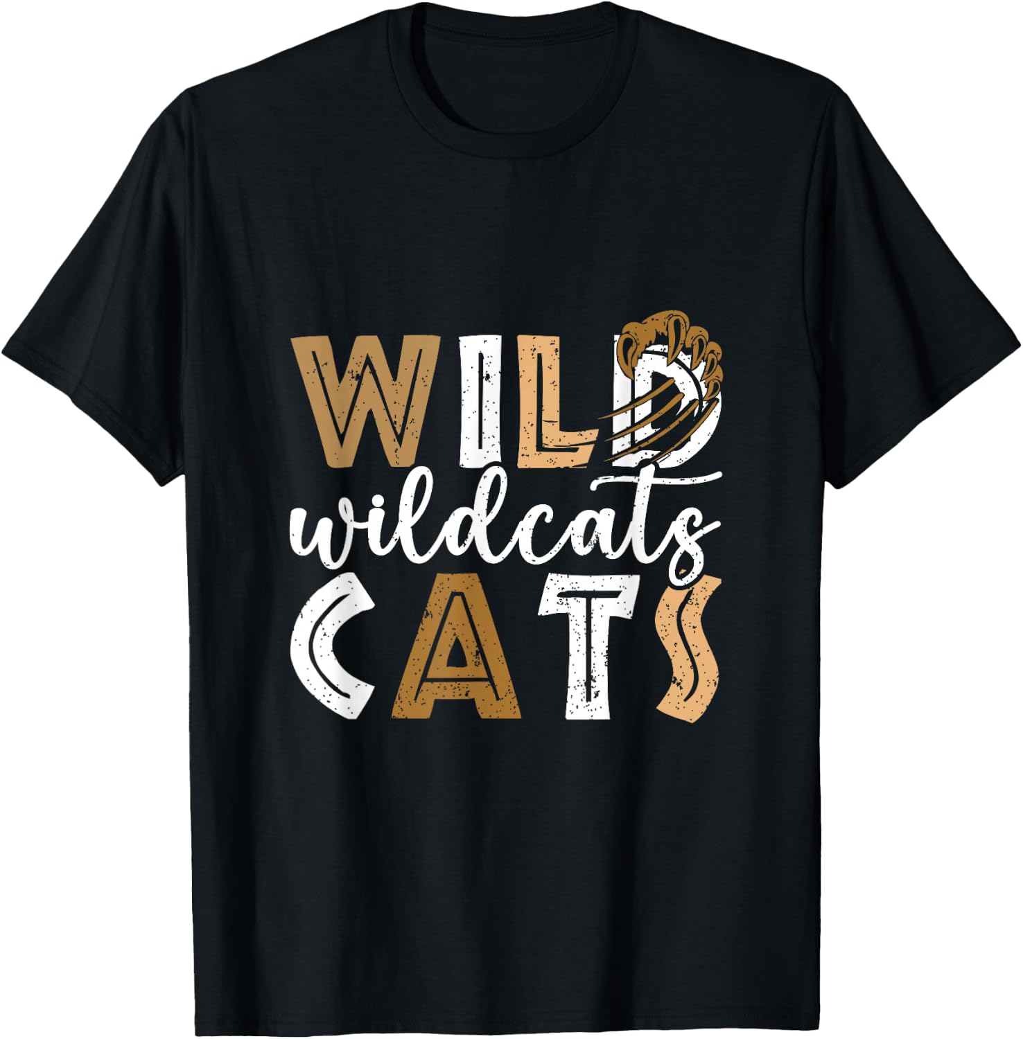 Wildcat Colorful School Spirit Wildlife Animal Cat Lover T-Shirt - T-Shirt | Black