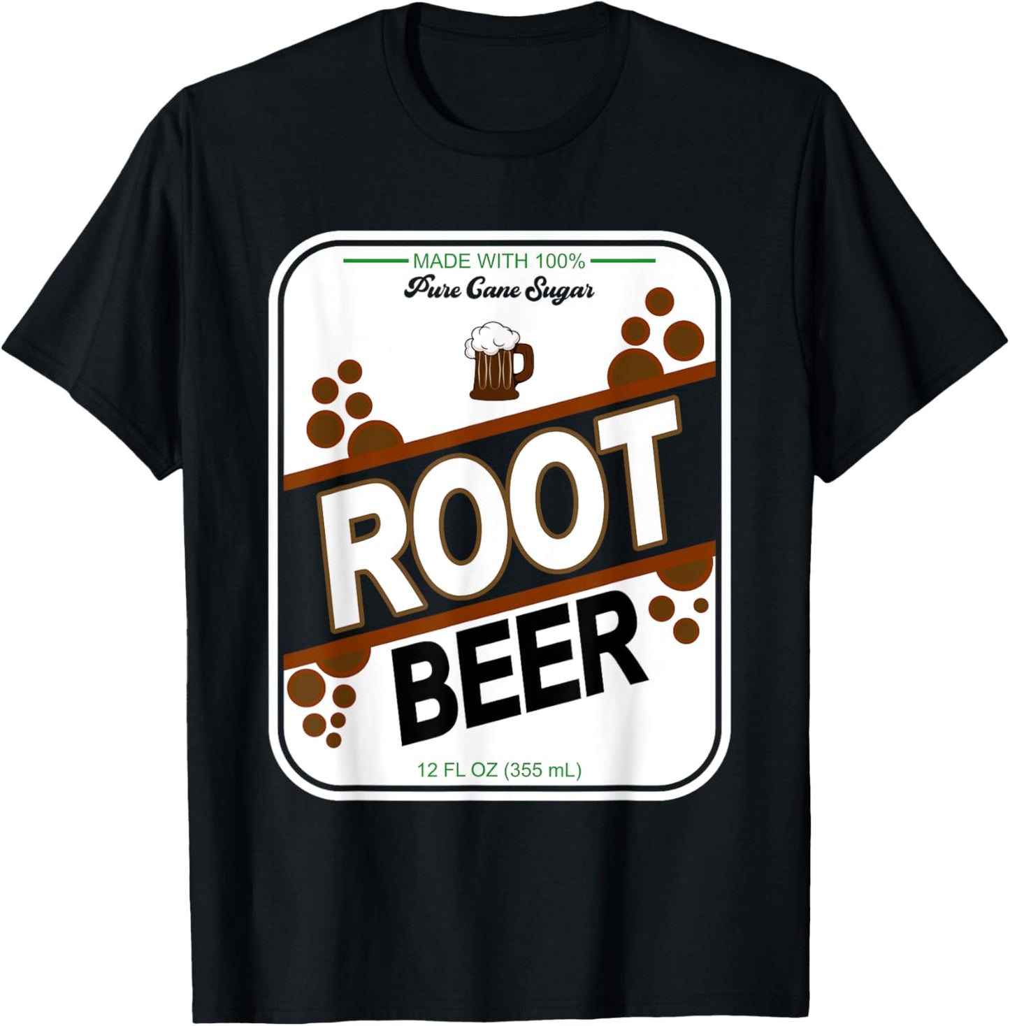 Retro Style ROOT BEER Costume Halloween T-Shirt - T-Shirt | Black