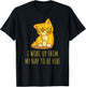 Funny cat shirt. I WOKE UP FROM MY NAP TO BE HERE Women Kids T-Shirt - T-Shirt | Black