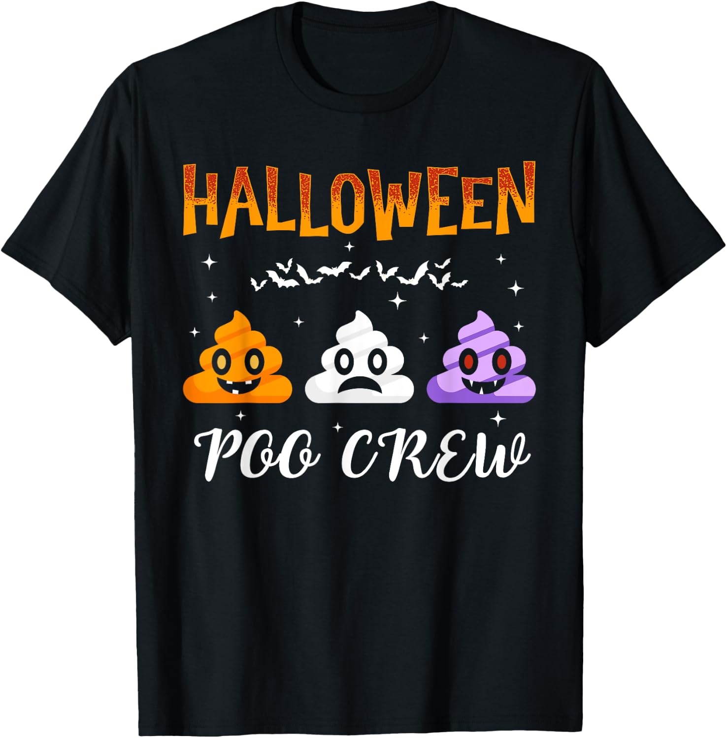 Halloween Poo-Crew Funny Halloween Poop Spooky Squad Crew T-Shirt - T-Shirt | Black