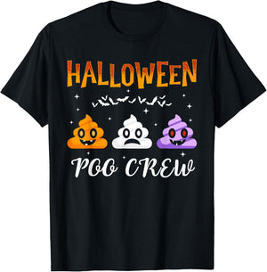 Halloween Poo-Crew Funny Halloween Poop Spooky Squad Crew T-Shirt - T-Shirt | Black