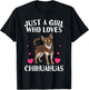 Funny Chihuahua Design For Girls Kids Women Chihuahua Lovers T-Shirt - T-Shirt | Black