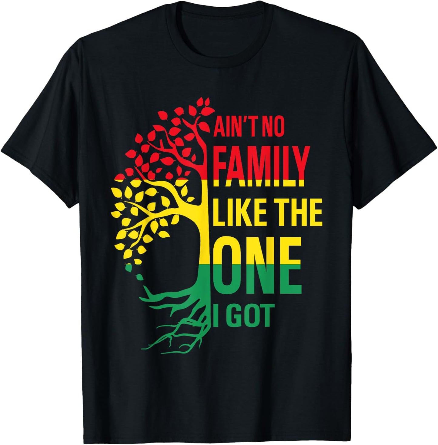 Ain't No Family Like The One I Got Funny Family Reunion 2025 T-Shirt - T-Shirt | Black