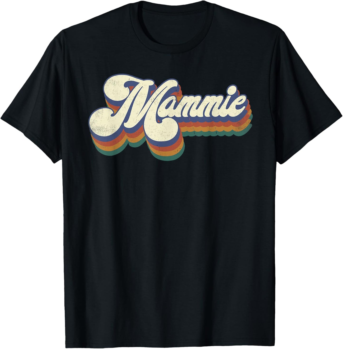Mammie Gifts For Grandma Retro Vintage Mother's Day Mammie T-Shirt - T-Shirt | Black