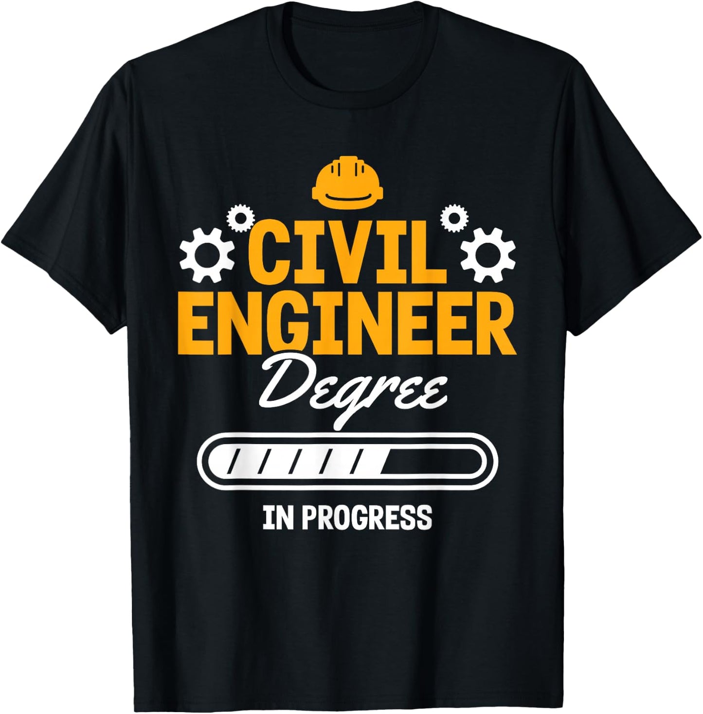 Mechanic Structural Engineering Civil Engineer In Progress T-Shirt - T-Shirt | Black