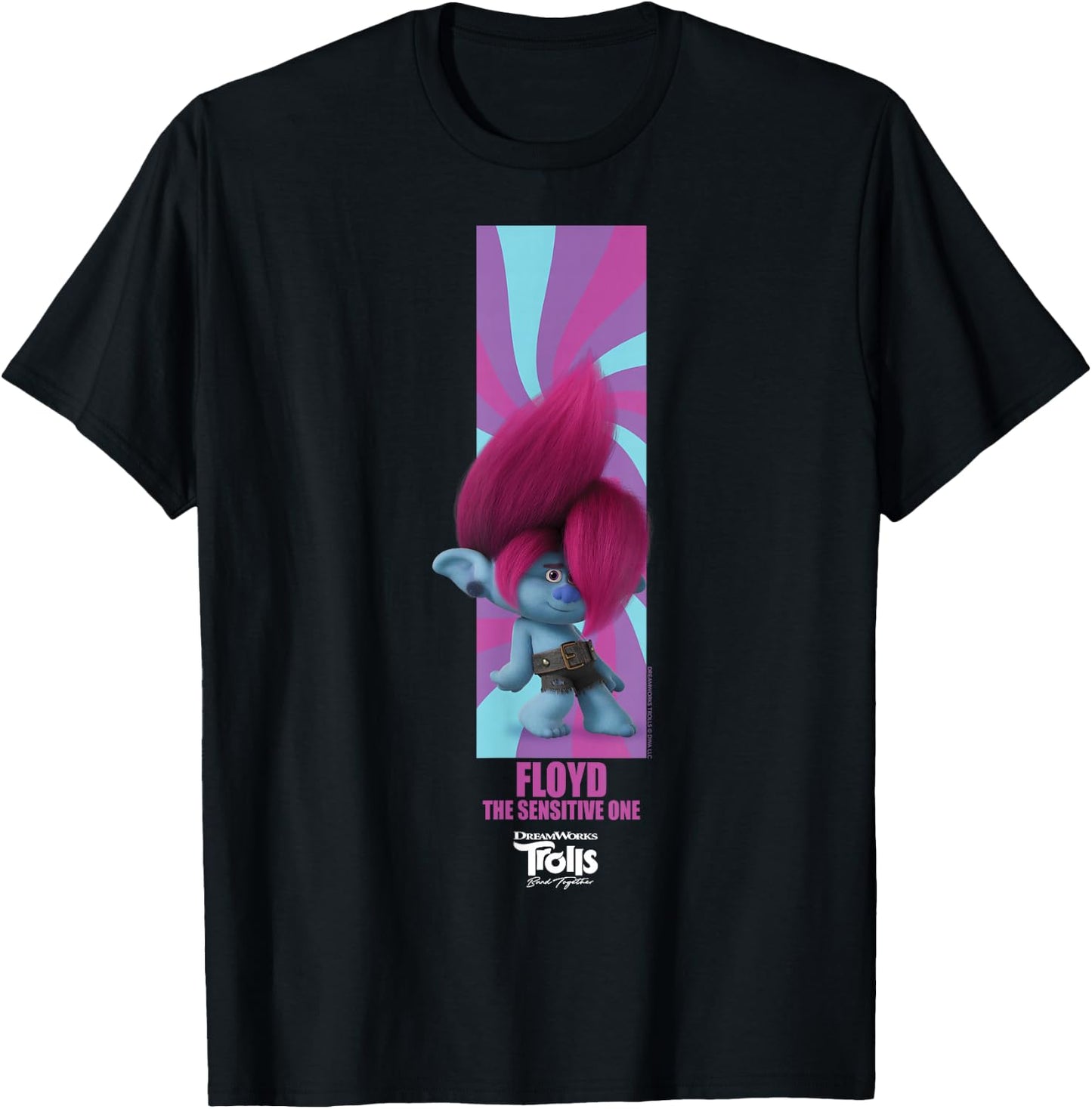 DreamWorks Trolls Band Together BroZone Floyd T-Shirt - T-Shirt | Black