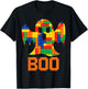 Boo Ghost Master Builder Building Blocks Bricks Halloween T-Shirt - T-Shirt | Black