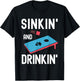 Sinking And Drinking Cornhole Player Funny Bean Bag T-Shirt - T-Shirt | Black