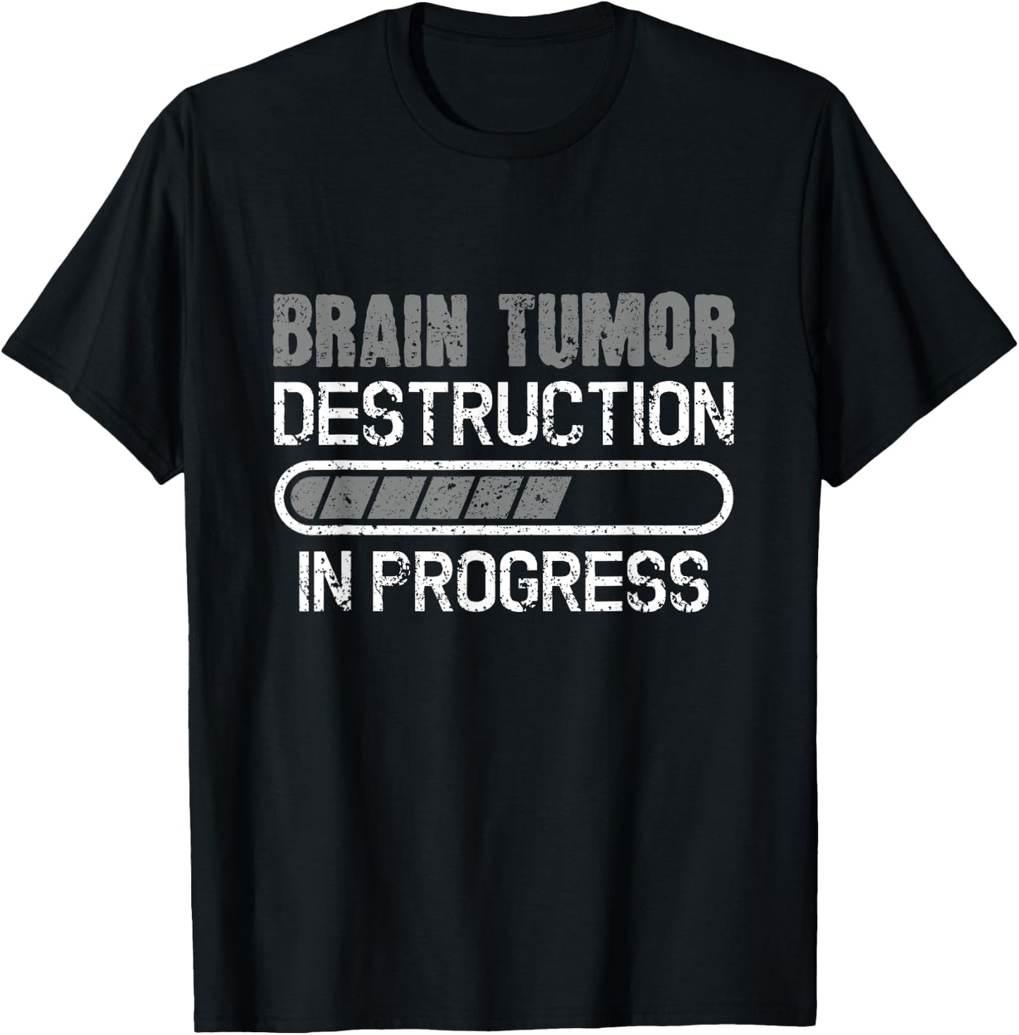Brain Tumor Destruction In Progress Brain Cancer Awareness T-Shirt - T-Shirt | Black