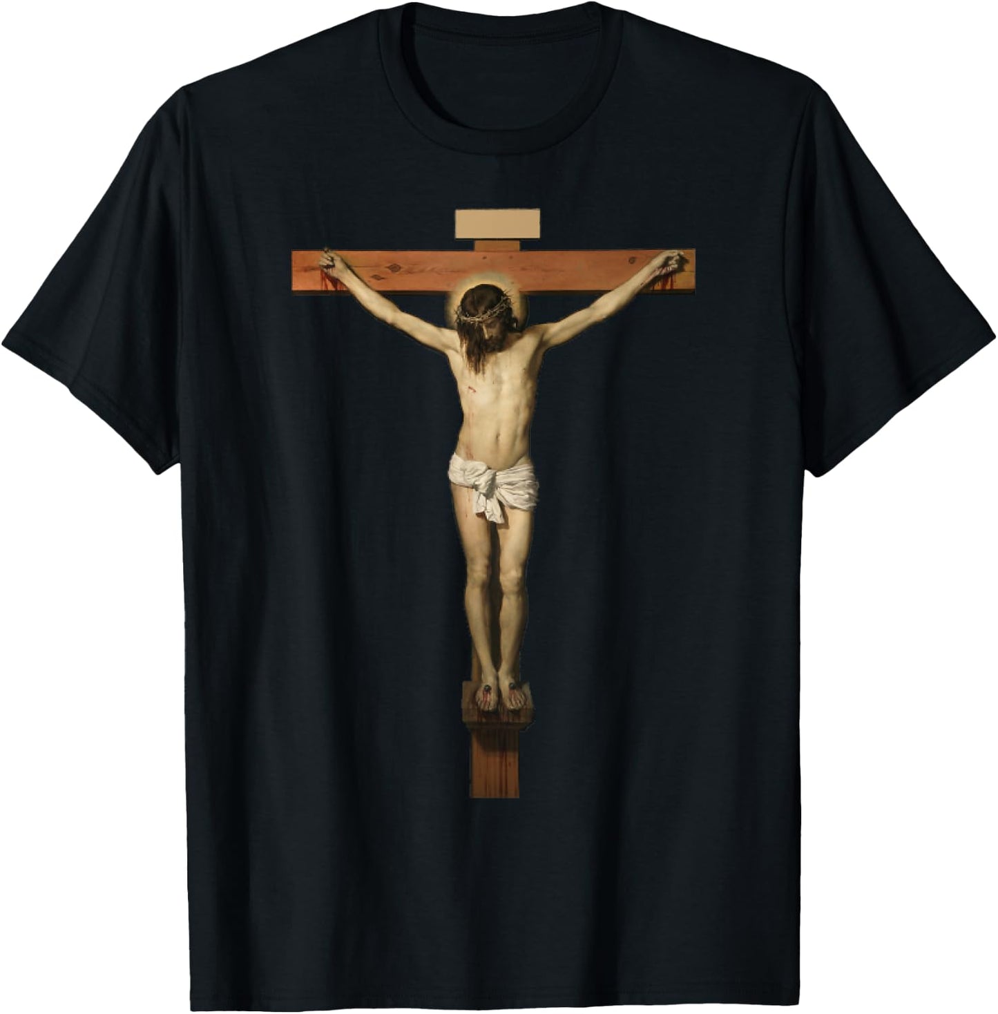 Vintage Christ On The Cross Transparent Jesus Death - Savior T-Shirt - T-Shirt | Black
