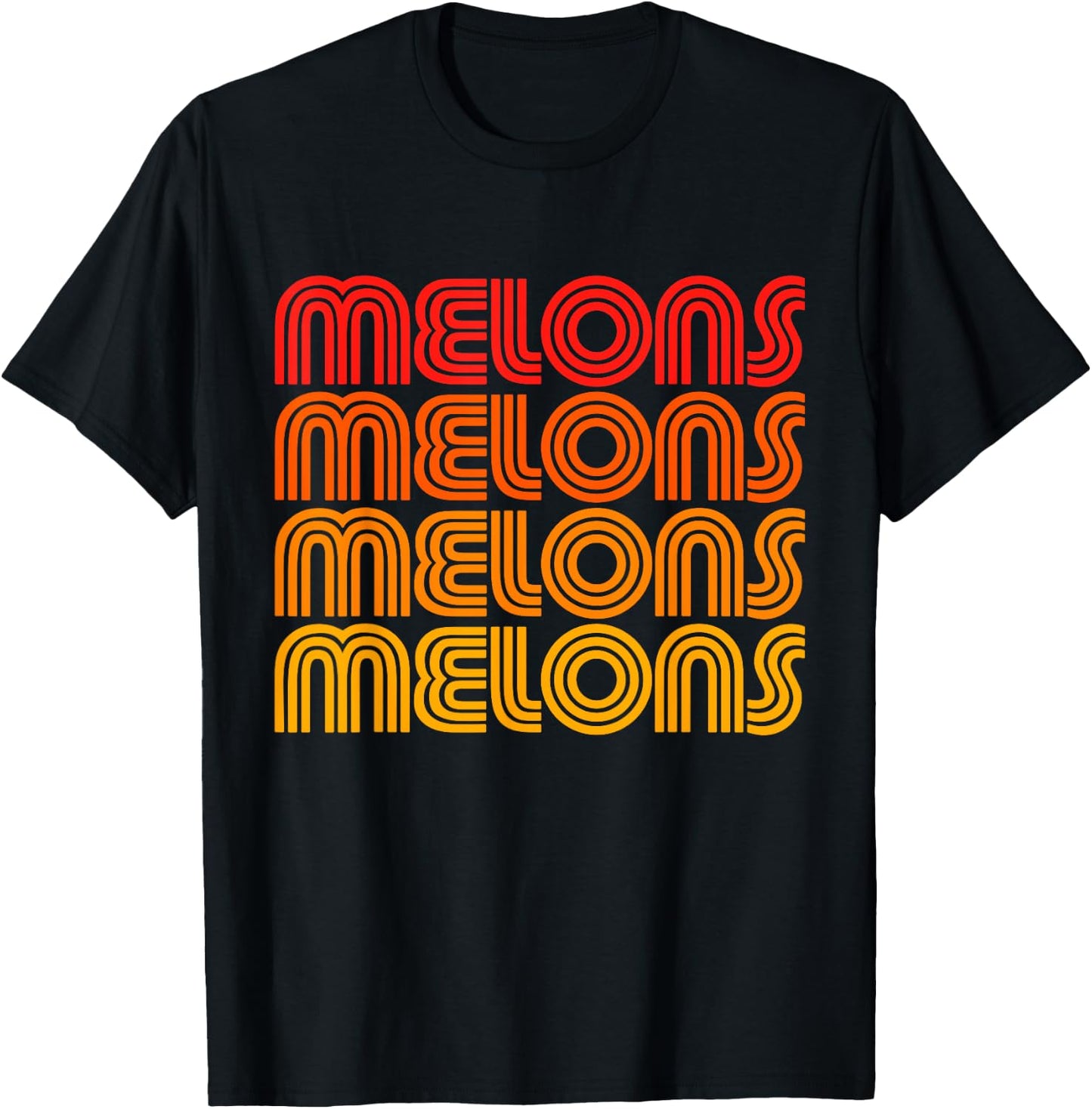 Melons Funny Fruit Juicy Big Round Sweet Fresh Word Fan Love T-Shirt - T-Shirt | Black