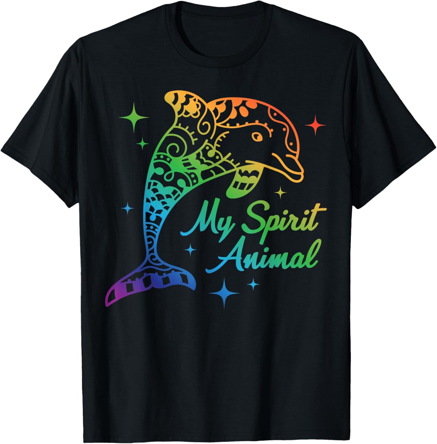 My Spirit Animal Is A Dolphin T-Shirt - T-Shirt | Black