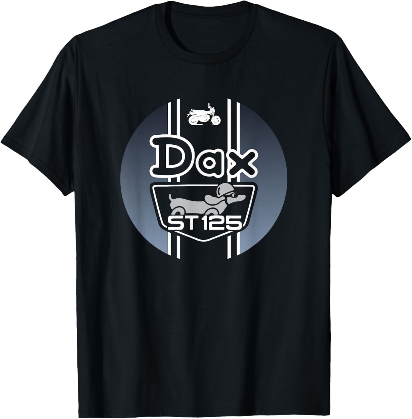 Dax ST125 Grey Graphic T-Shirt - T-Shirt | Black