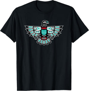 Alaska Native American Art Tlingit Haida Eagle Tribal T-Shirt - T-Shirt | Black