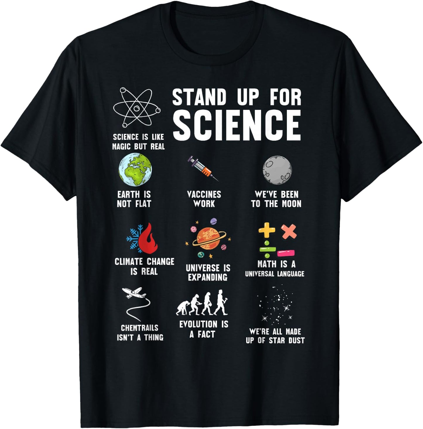 Stand Up for Science - Science - Climate Change T-Shirt - T-Shirt | Black
