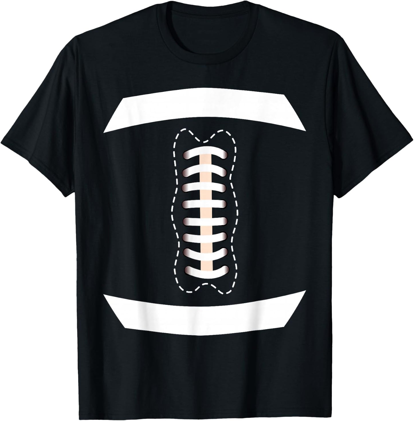 American Football Ball Lace Costume Thanksgiving Football T-Shirt - T-Shirt | Black