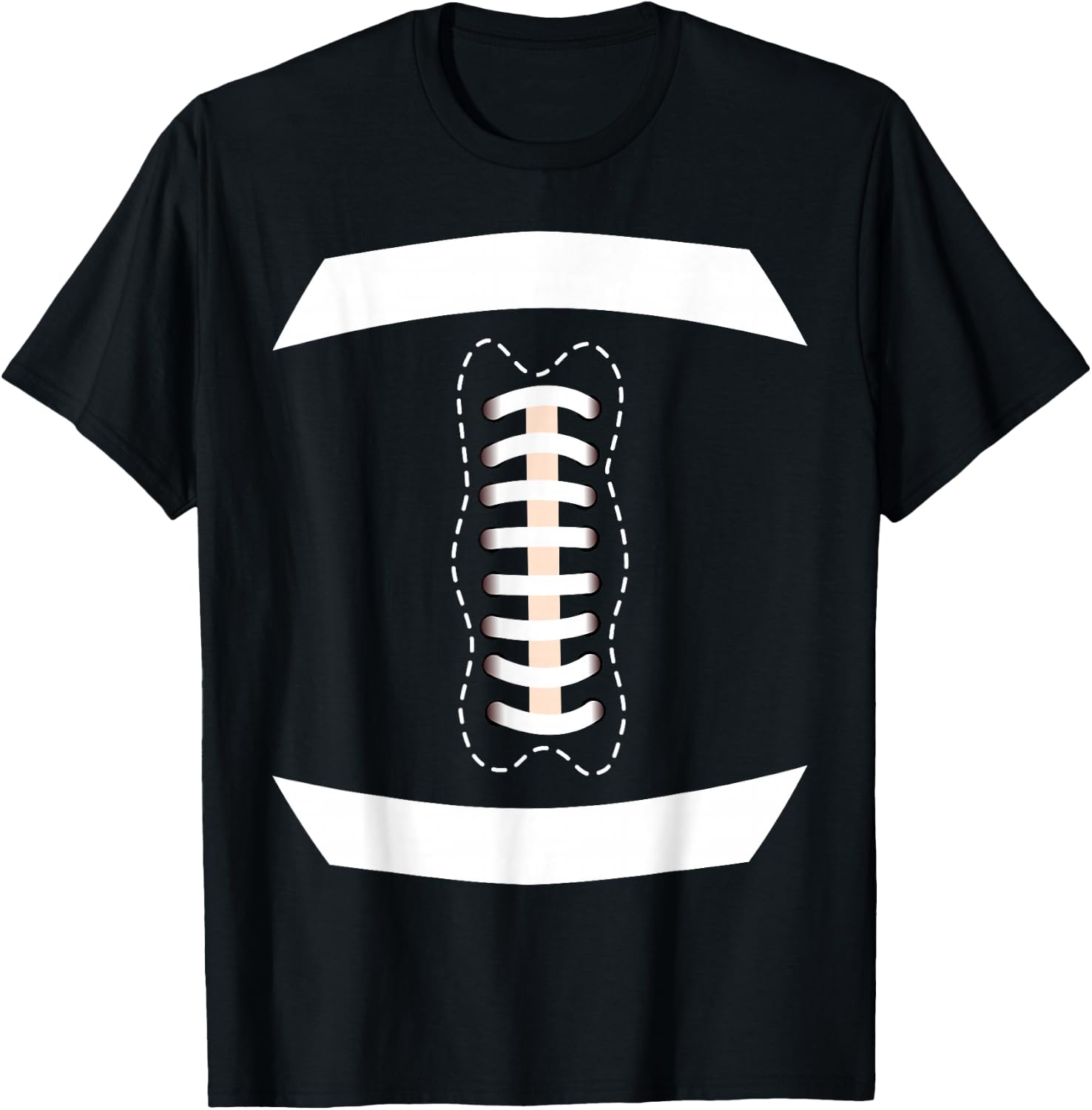 American Football Ball Lace Costume Thanksgiving Football T-Shirt - T-Shirt | Black