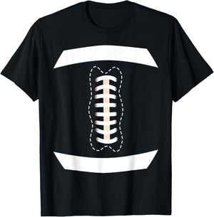 American Football Ball Lace Costume Thanksgiving Football T-Shirt - T-Shirt | Black