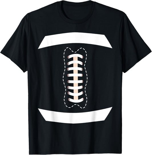 American Football Ball Lace Costume Thanksgiving Football T-Shirt - T-Shirt | Black