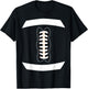 American Football Ball Lace Costume Thanksgiving Football T-Shirt - T-Shirt | Black