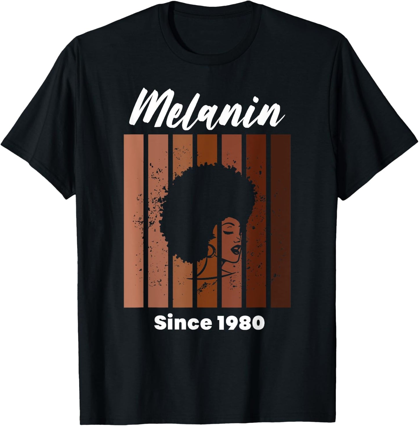 Melanin Since 1980 Black Women Born In 1980 Birthday T-Shirt - T-Shirt | Black