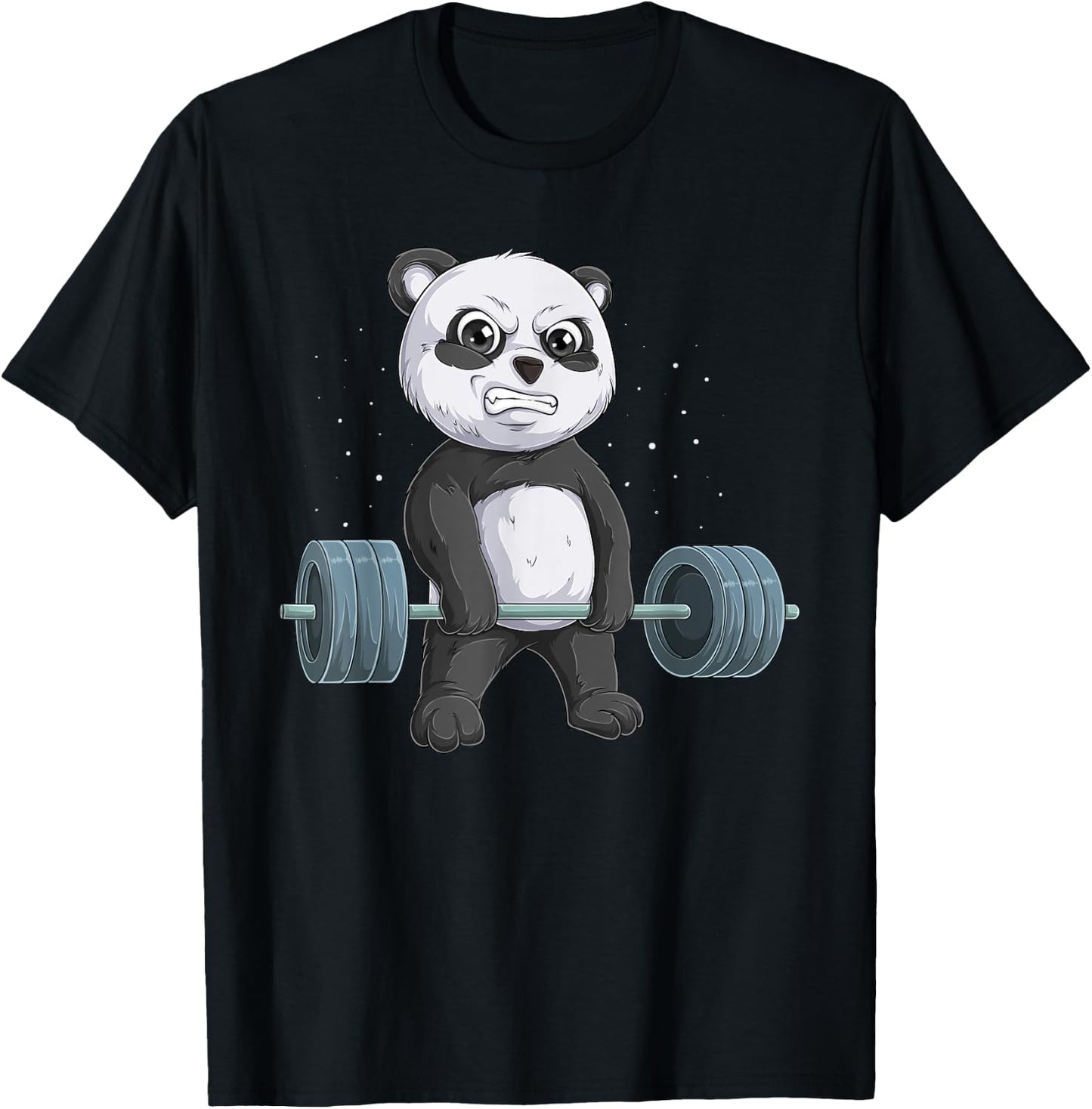Panda Bear Weightlifting Funny Deadlift Men Fitness Gym T-Shirt - T-Shirt | Black