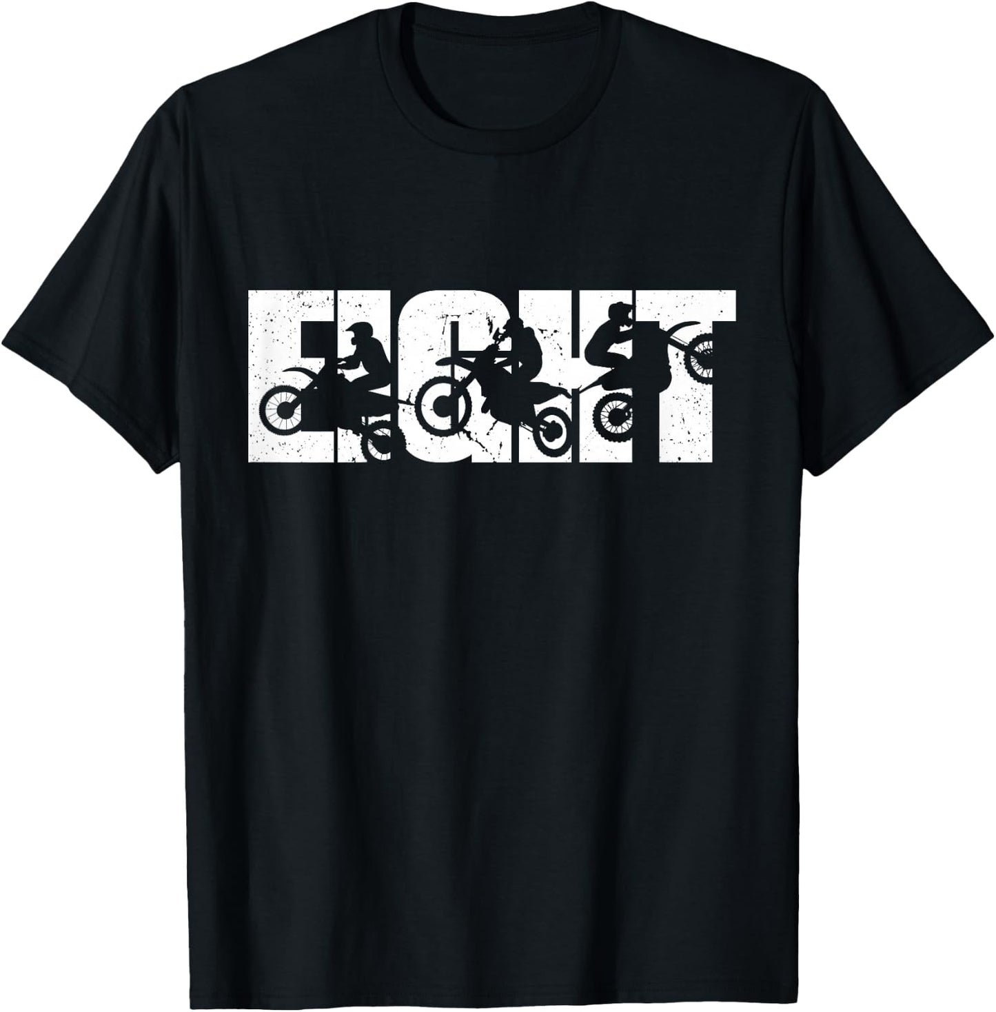 Kids 8th Birthday Retro Motocross Dirt Bike 8 Years Boys Girls T-Shirt - T-Shirt | Black