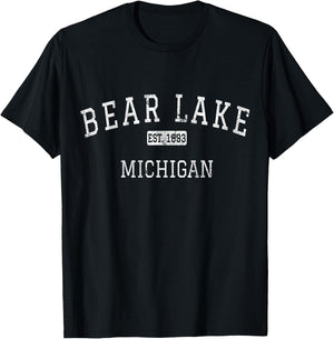 Bear Lake Michigan MI Vintage T-Shirt - T-Shirt | Black