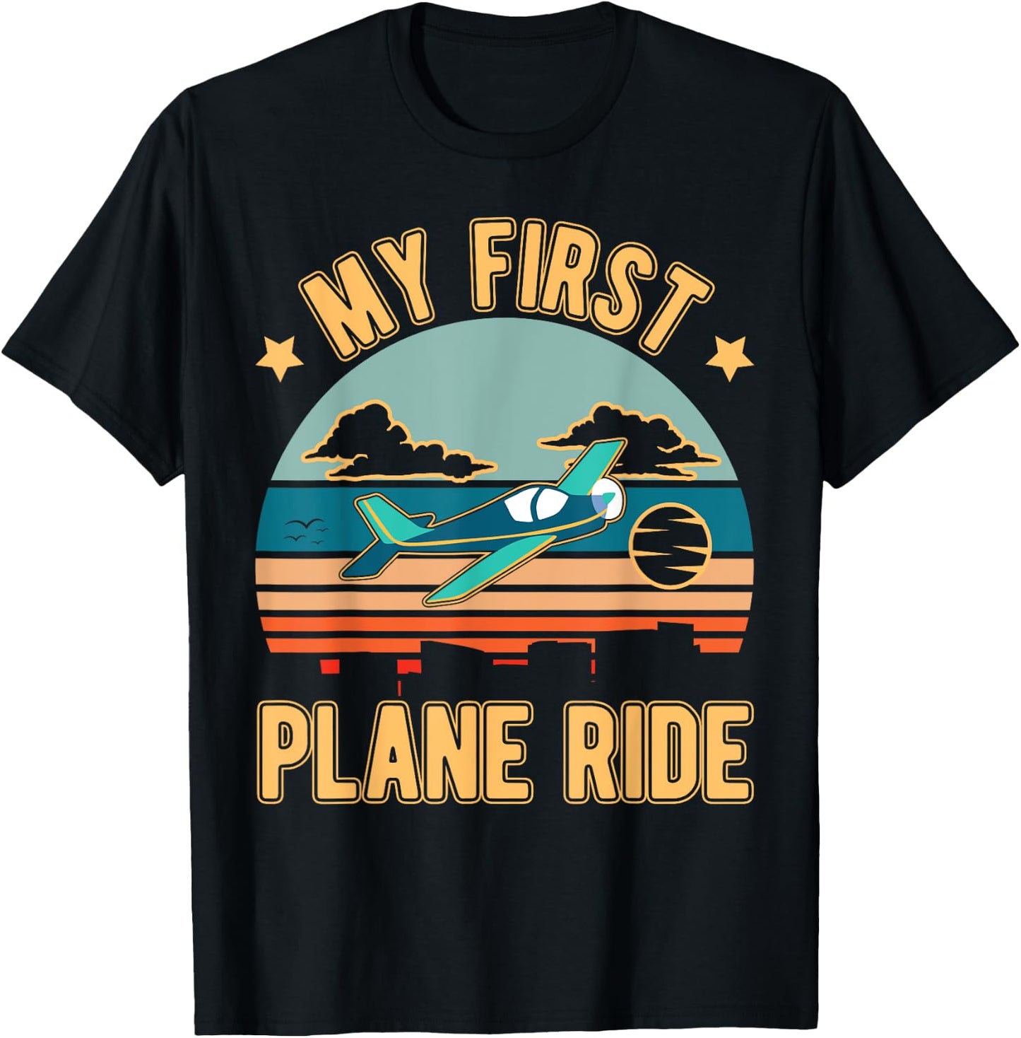 My First Plane Ride T-Shirt - T-Shirt | Black