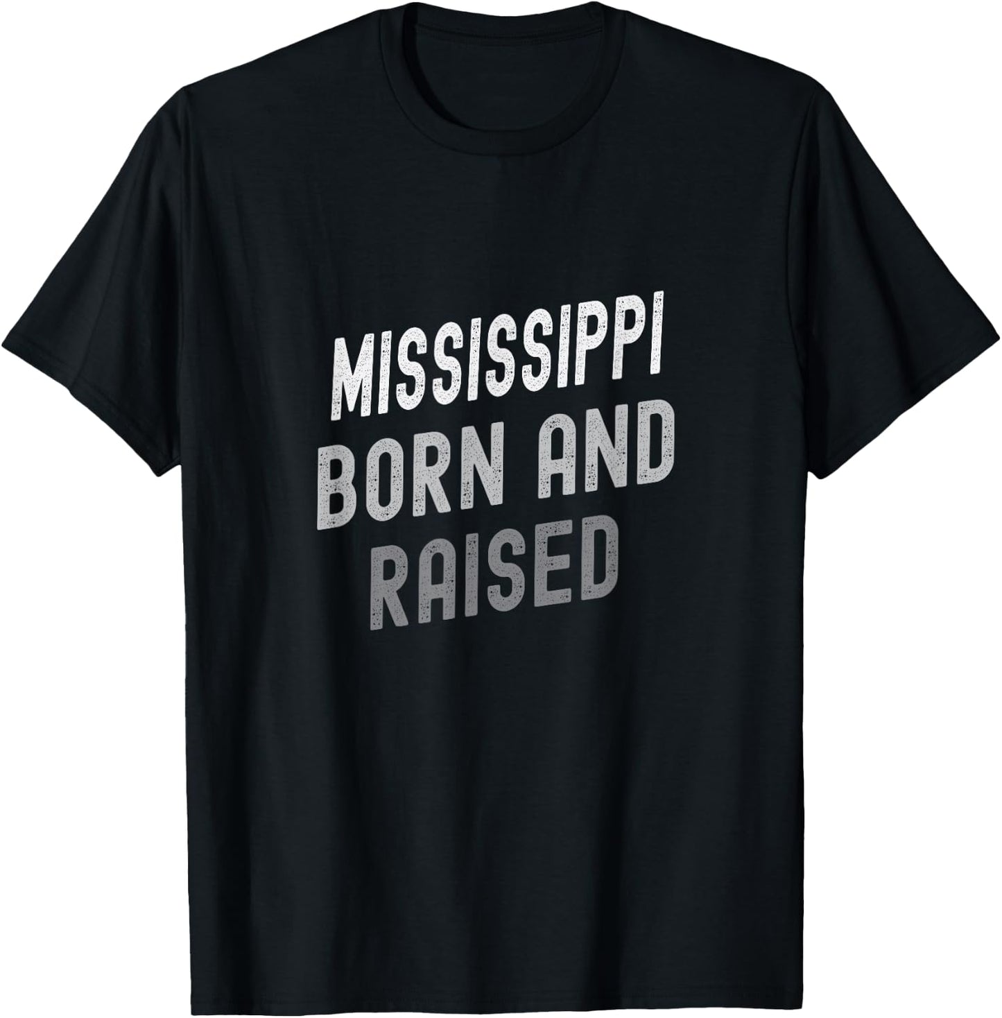 Mississippi Born and Raised Graphic T-Shirt - T-Shirt | Black