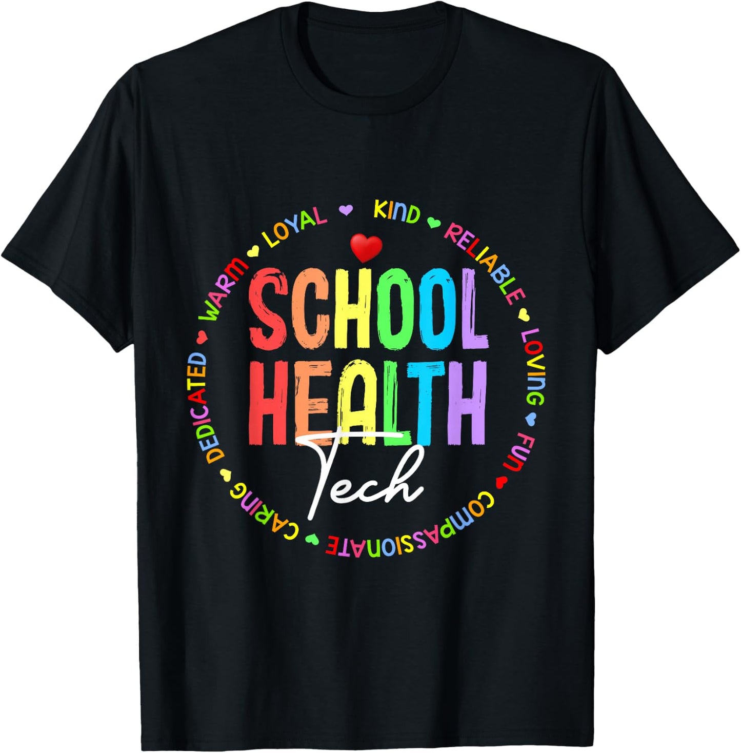 School Health TECH Squad Back To School & Appreciation Week T-Shirt - T-Shirt | Black