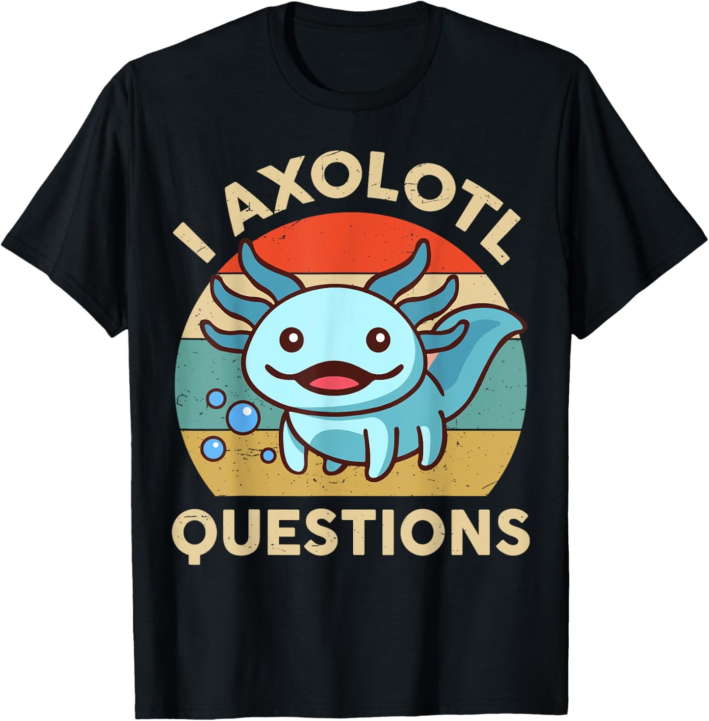 Funny I Axolotl Question Kids T-Shirt - T-Shirt | Black
