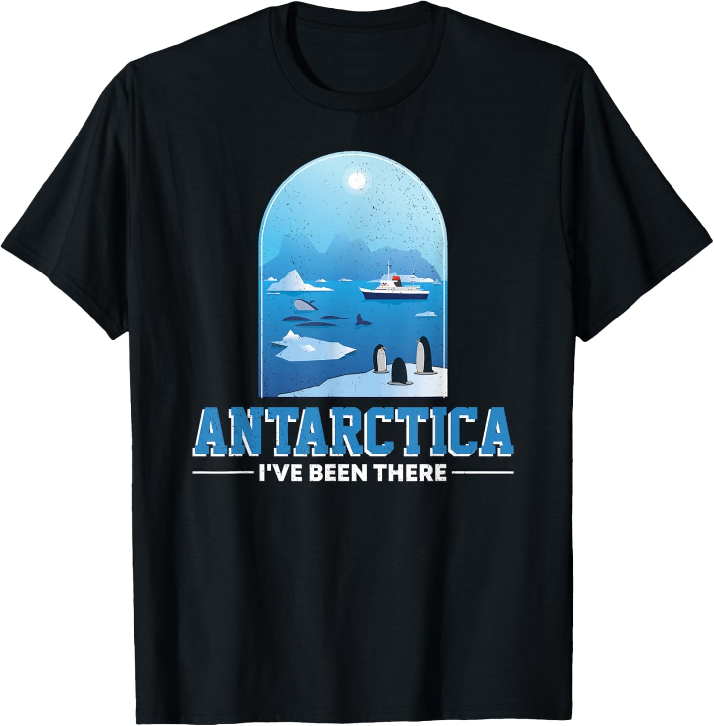 Antarctica I've Been There Antarctica Flag Travel Men Women T-Shirt - T-Shirt | Black