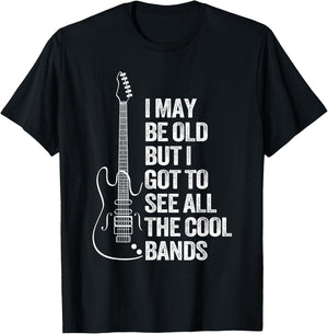 I'm Old But Saw All The Best Cool Bands T-Shirt - T-Shirt | Black