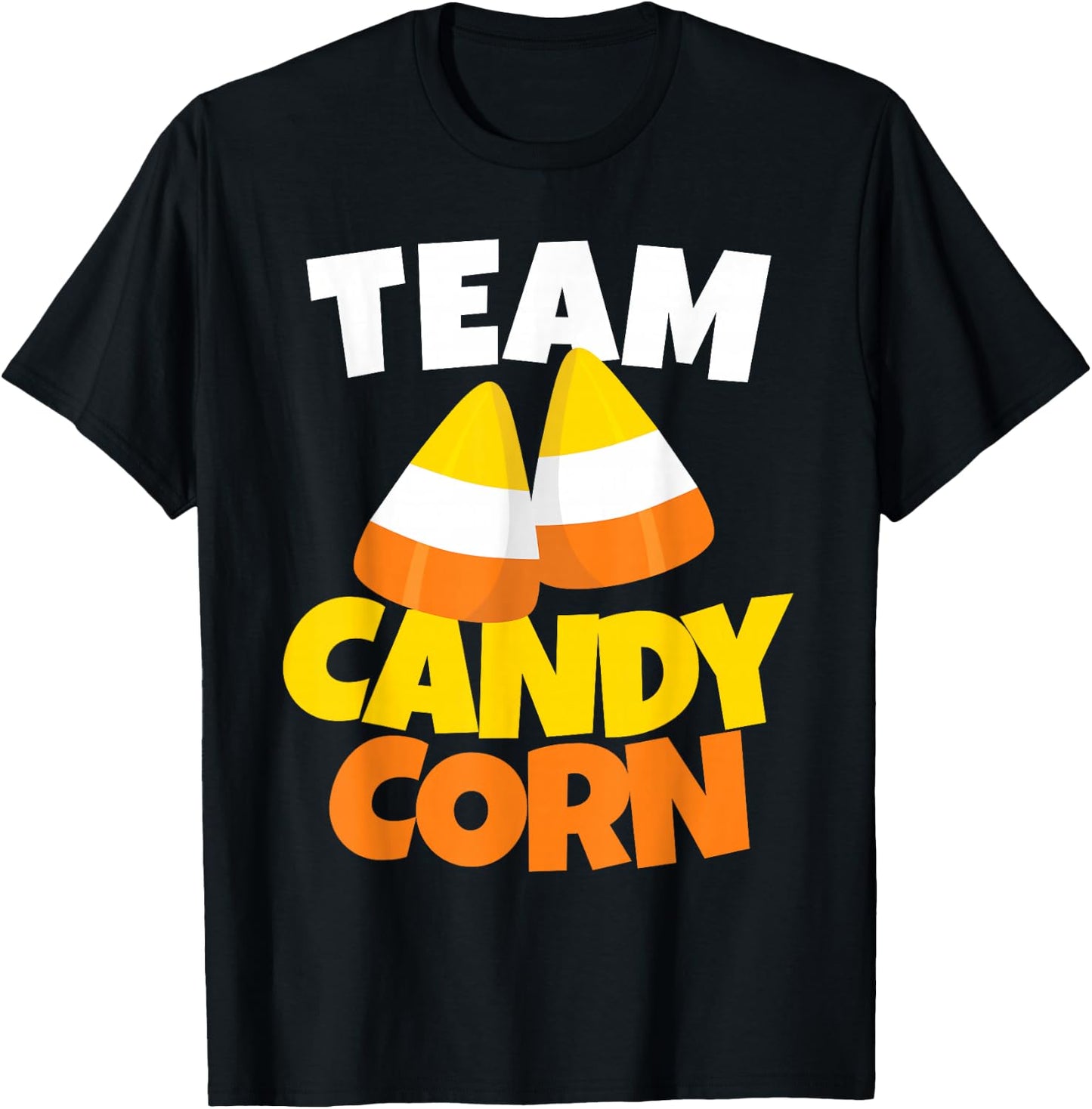 Team Candy Corn - Lazy Halloween Costume T-Shirt - T-Shirt | Black
