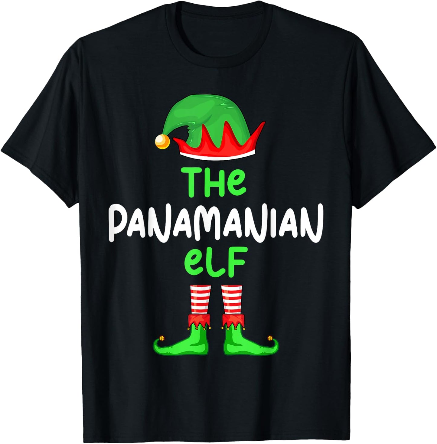 I'm The Panamanian Elf Panama Christmas Funny Pajama T-Shirt - T-Shirt | Black